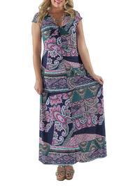  Plus Size Paisley Maxi Dress