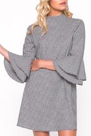  Gingham Bell Sleeve Dress