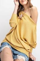  Off-the-shoulder Thermal Tunic