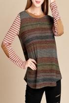  Constrasting Stripes Top