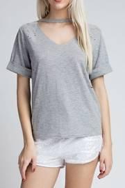  Grey Distressed Tee