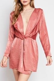  Satin Twist Front Dress