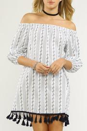  Off Shoulder Fringe Dress