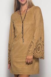  Suede Detailed Dress