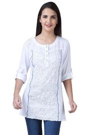  Flower Ruched Top