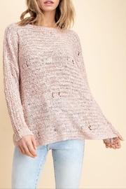 Distressed Sweater-rose