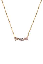  Gold Tri Color Heart Necklace