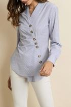  Diagonal Buttoned Shirt