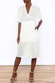  Flowy Eyelet White Dress