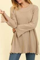  Curly Hemmed Sweater