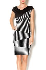  Black Cut Stripe Dress