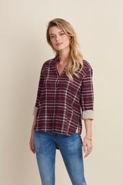  Sadie Burgundy-plaid Blouse
