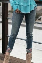 Embroidered Cuff Jeans