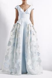 Floral Jacquard Gown