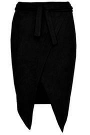  Black Faux Suede Skirt