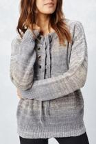  Lace-up Sweater