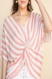  Striped Front-knot Top
