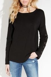  Eyelet Sleeve Sweatshirt