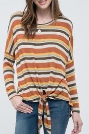  Multi Stripe Top With Tie