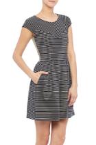  Navy Striped Dress