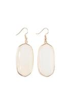 Natural Oval Stone Earrings