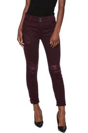  Wine Distressed Jeans