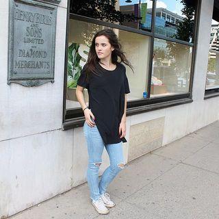 Oversized Riley Silk Tee