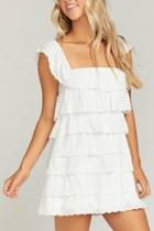 Lucy White Eyelet Mini Dress
