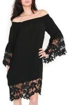  Offf-the-shoulders Lace Dress