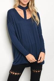  Navy Chocker Top