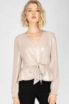  Metallic Woven Blouse