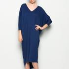  Navy V Neck Maxi