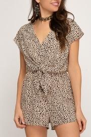  Cheetah Tie-waist Romper