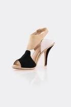  Two Tone Suede Heels