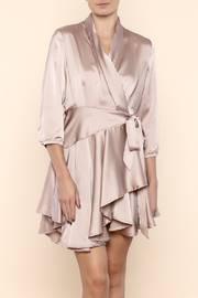  Satin Wrap Dress