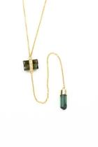  Tourmaline Baguette Necklace