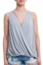  Grey Surplice Top