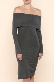  Off Shoulder Rib Dress