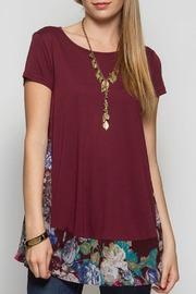  Short Sleeve Floral Tunic