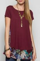  Short Sleeve Floral Tunic