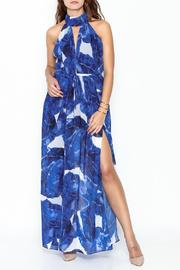  Blue Choker Maxi Dress