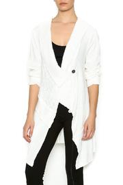  Asymmetric Winter White Sweater