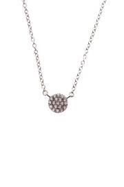  Chain & Pave Circle Necklace