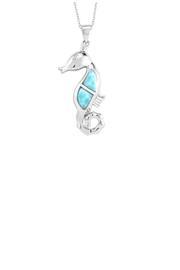  Stelring Larimar Seahorse Necklace