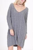  Cable Knit Sweater Dress