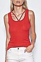  Red Cut Out Tank