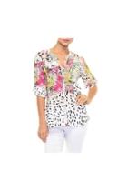  Spotted Floral Blouse