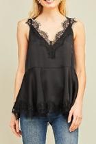  Eyelash Lace-trim Camisole