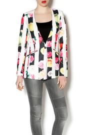  Back Cutout Floral Blazer