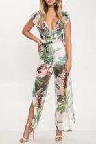  Tropical Ruffle Jumpsuit